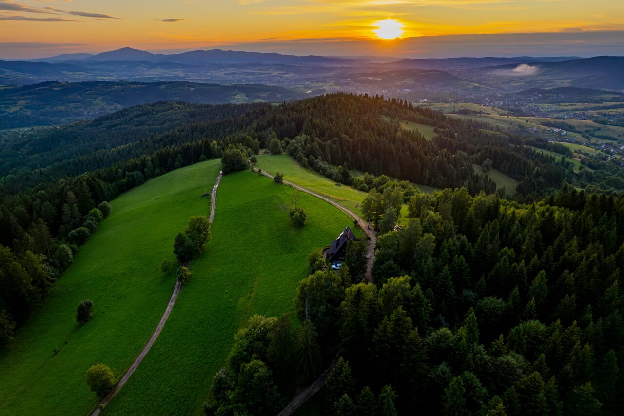 Schronisko PTTK Maciejowa widok na Rabkę