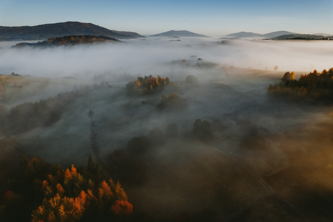 Maciejowe Wzgórze widok na góry